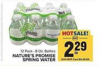 Food Lion Nature's promise spring water offer