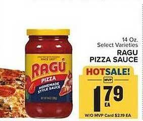 Food Lion Ragu pizza sauce offer