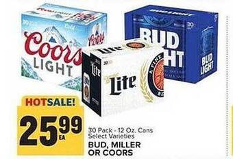 Food Lion Bud, miller or coors offer