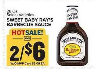 Food Lion Sweet baby ray's barbecue sauce offer