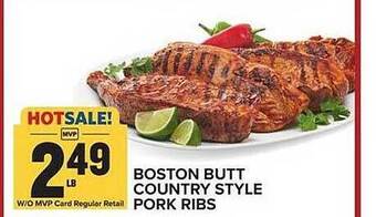 Food Lion Boston butt country style pork ribs offer
