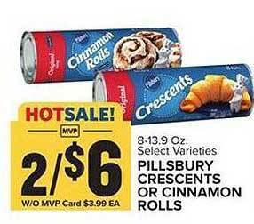 Food Lion Pillsbury crescents or cinnamon rolls offer