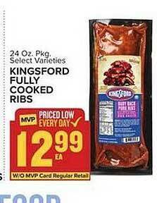 Food Lion Kingsford fully cooked ribs offer