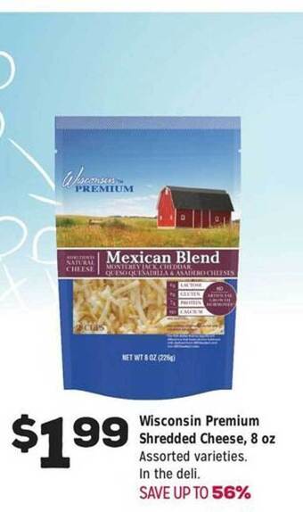 Grocery Outlet Wisconsin premium shredded cheese offer