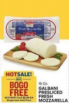 Food Lion Galbani presliced fresh mozzarella offer