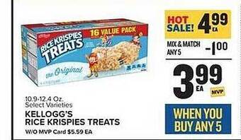 Food Lion Kellogg's rice krispies treats offer