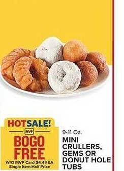 Food Lion Mini crullers, gems or donut hole tubs offer