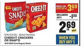 Food Lion Cheez-it crackers or snap'd offer
