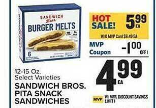 Food Lion Sandwich bros pita snack sandwiches offer