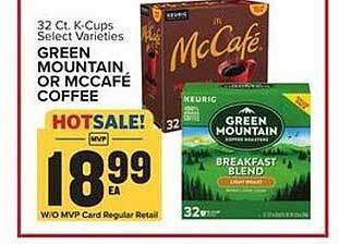 Food Lion Green mountain or mccafé coffee offer
