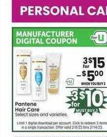 Jewel-Osco Pantene hair care offer