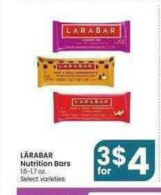 Jewel-Osco Lärabar nutrition bars offer