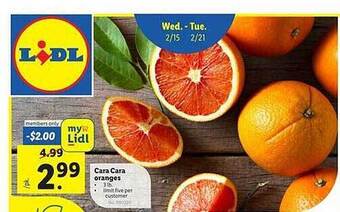 Lidl Cara cara oranges offer