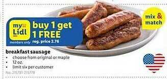 Lidl Breakfast sausage offer