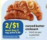 Lidl Curved butter croissant offer