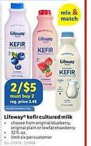 Lidl Lifeway kefir cultured milk offer