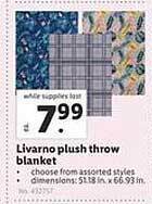 Lidl Livarno plush throw blanket offer