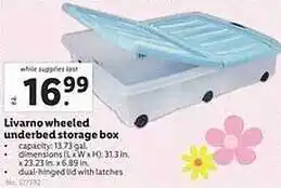 Lidl Livarno wheeled underbed storage box offer