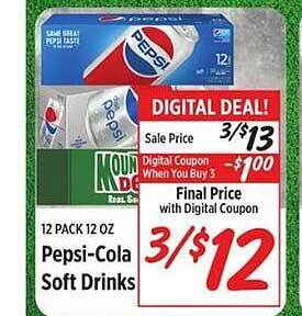 Rouses Pepsi-cola soft drinks offer