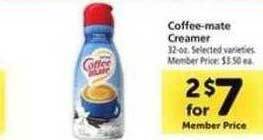 Safeway Coffee-mate creamer offer
