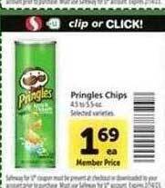 Safeway Pringles chips offer