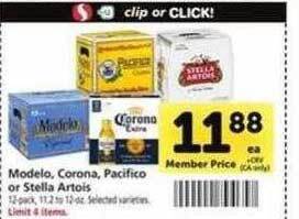 Safeway Modelo, corona, pacifico or stella artois offer