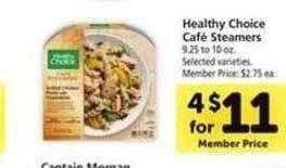 Safeway Healthy choice café steamers offer