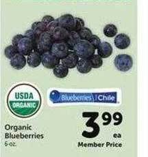 Safeway Organic blueberries offer