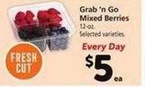 Safeway Grab 'n go mixed berries offer