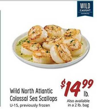 Sprouts Farmers Market Wild north atlantic colossal sea scallops offer