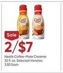 Stater Bros Nestlé coffee-mate creamer offer