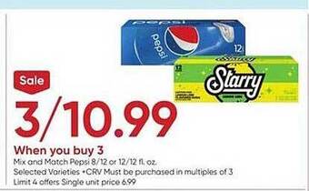 Stater Bros Mix and match pepsi offer