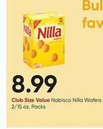 Stater Bros Nabisco nilla wafers offer