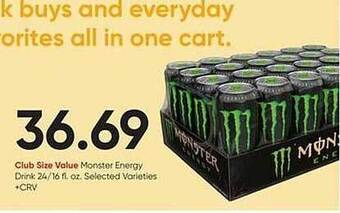 Stater Bros Monster energy drink offer