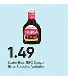 Stater Bros Stater bros bbq sauce offer