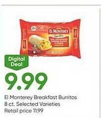 Stater Bros El monterey breakfast burritos offer