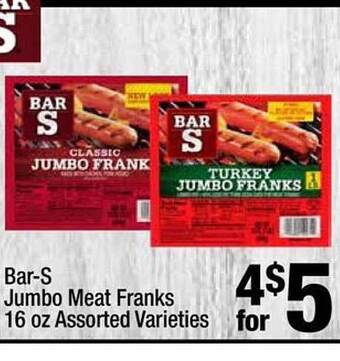 Super King Markets Bar-s jumbo meat franks offer