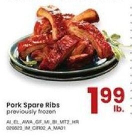 Albertsons Pork Spare Ribs offer