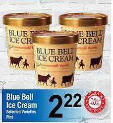 Food Giant Blue bell ice cream offer