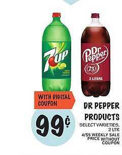 Foodarama Dr pepper products offer