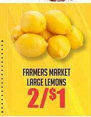 Harris Teeter Farmers market large lemons offer