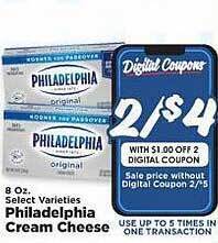 IGA Philadelphia cream cheese offer