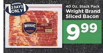 IGA Wright brand sliced bacon offer