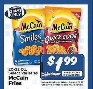 IGA Mccain fries offer