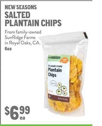 New Seasons Market New seasons salted plantain chips offer