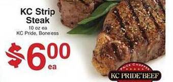 Price Chopper Kc strip steak offer