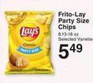 Price Chopper Frito-lay party size chips offer