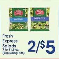 Price Rite Fresh express salads offer