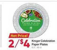 Ruler Foods Kroger celebration paper plates offer