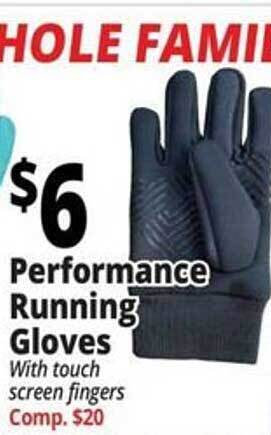Ocean State Job Lot Performance running gloves offer